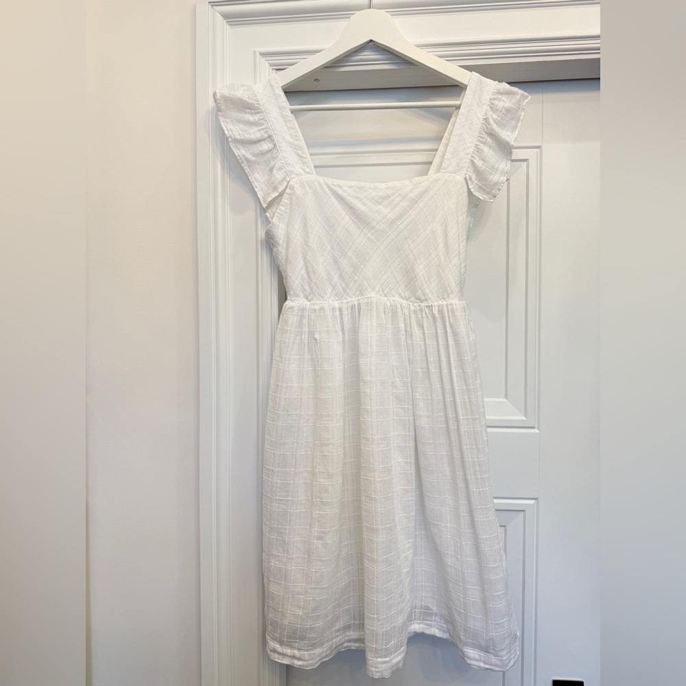 VINEYARD VINES WHITE RUFFLE DRESS XS COVERUP RETAIL $139